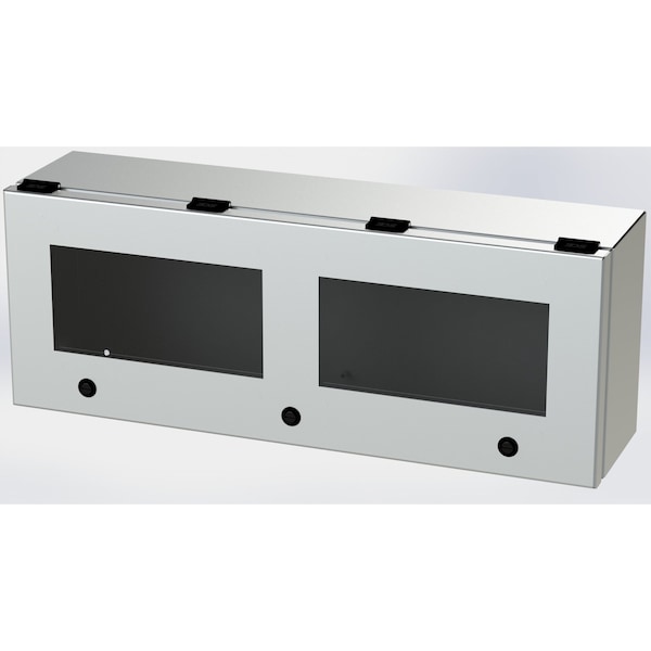 Saginaw Control & Engineering 1/4 Turn Latch Electrical Enclosures, 9 in H, 6 in D, 24 in W, NEMA 3R, 4, 4X, 12, 13 SCE-L9246ELJWSS - main